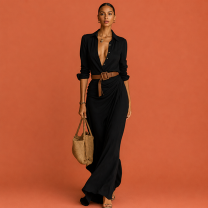 SIENA™ | Vestido Camisero Envolvente