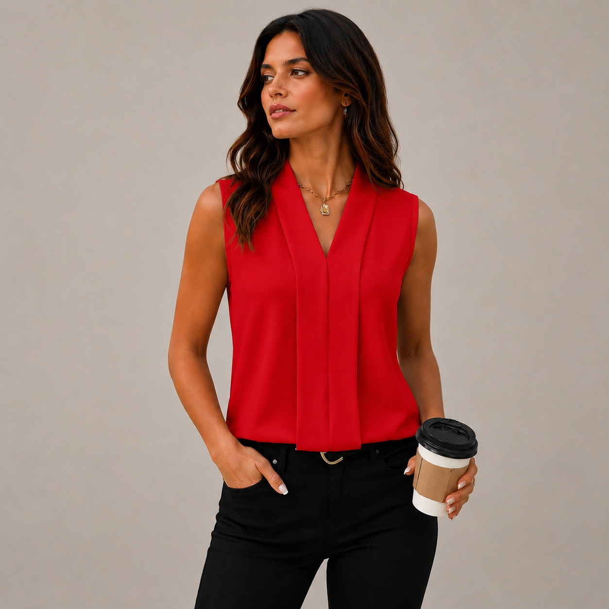 NOVA™ | Top holgado con cuello en V