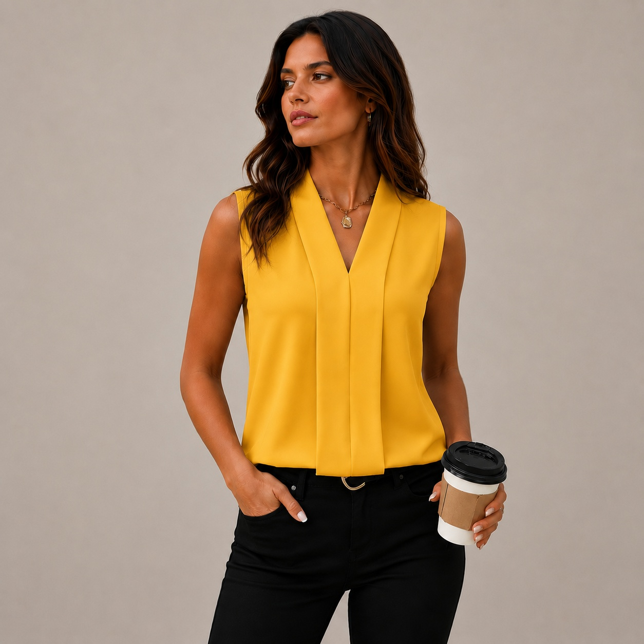 NOVA™ | Top holgado con cuello en V
