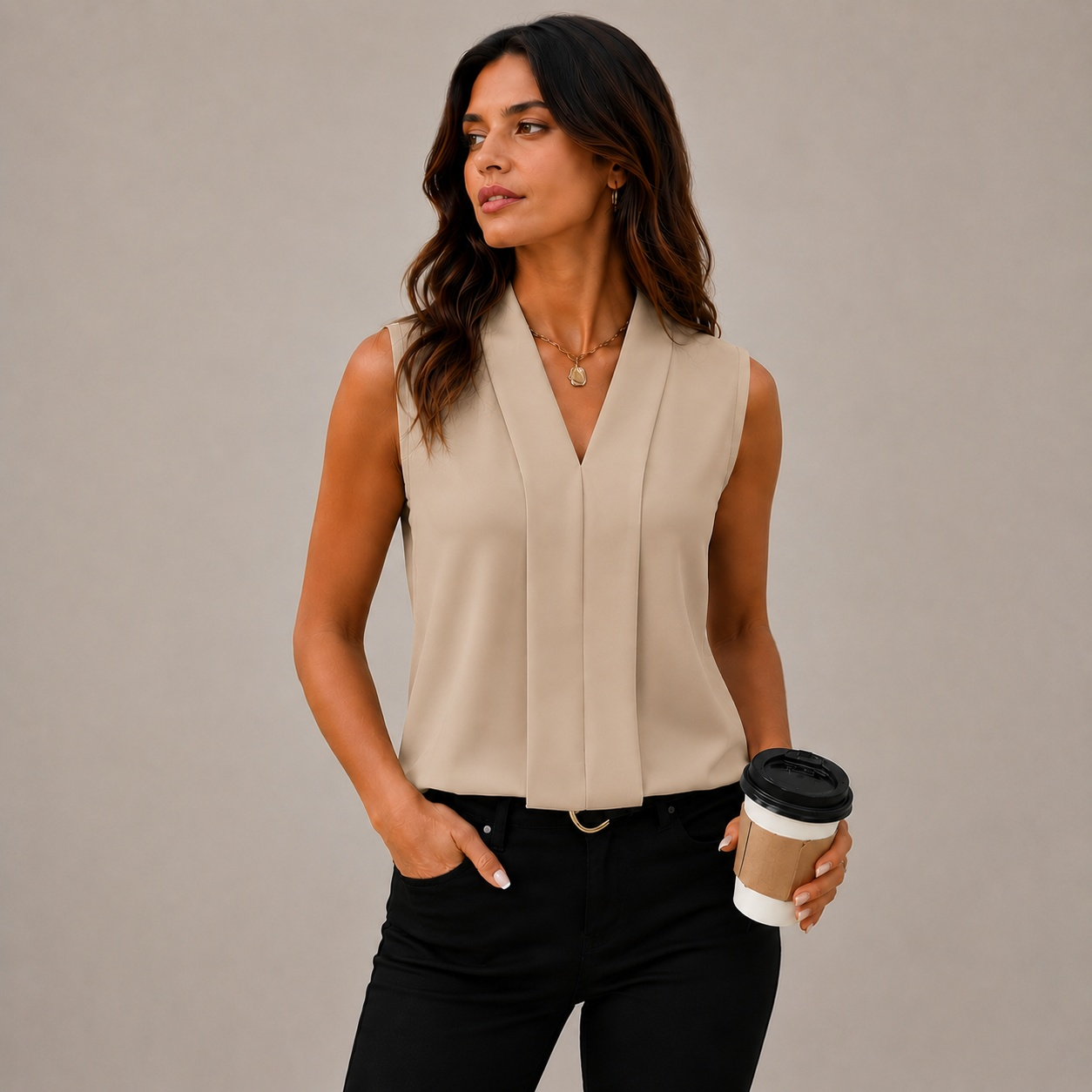 NOVA™ | Top holgado con cuello en V