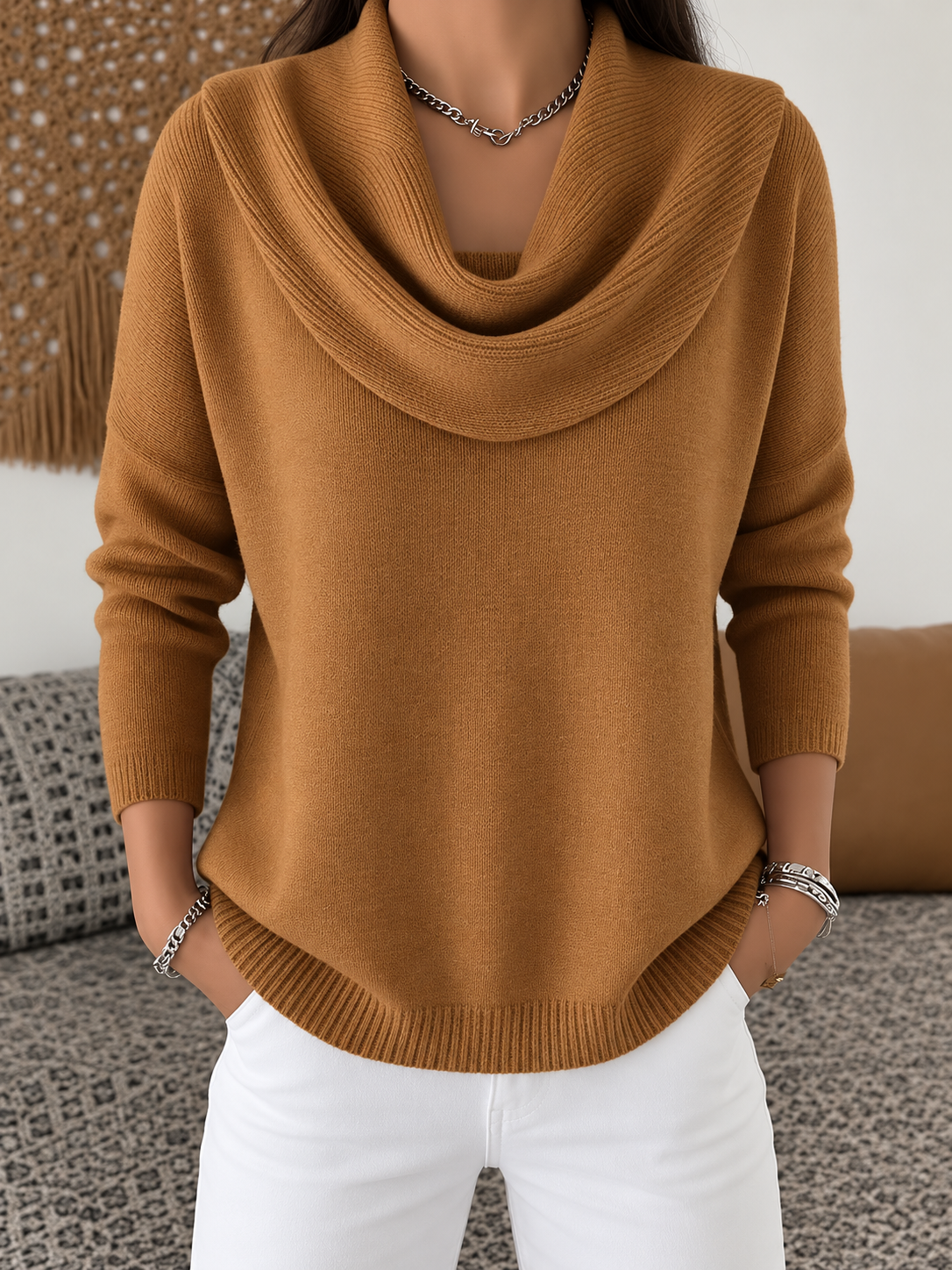 Juliette™ | Pull à col drapé