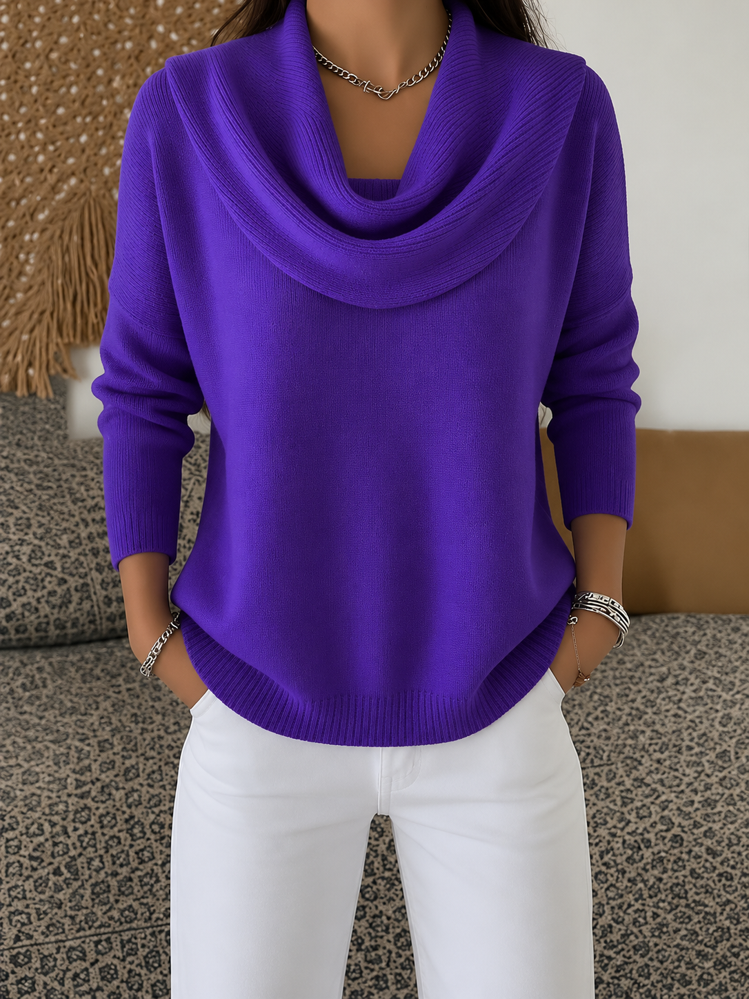 Juliette™ | Pull à col drapé