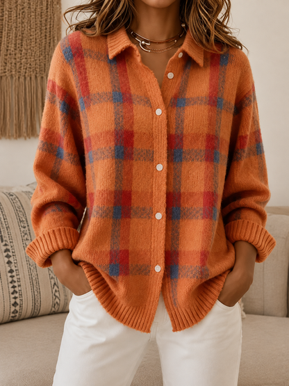 Camille™ | cardigan à carreaux