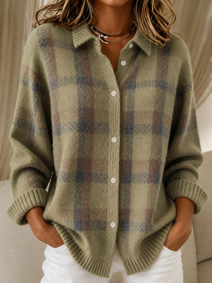 Camille™ | cardigan à carreaux