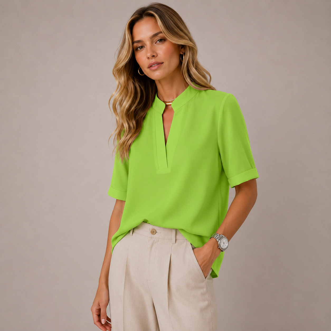 AURORA™ | Blusa Elegante con Cuello en V