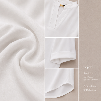 AURORA™ | Blusa Elegante con Cuello en V