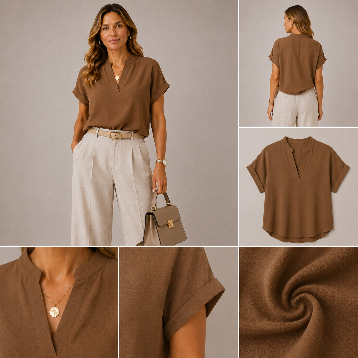 AITANA™ | Blusa fresca con cuello en V