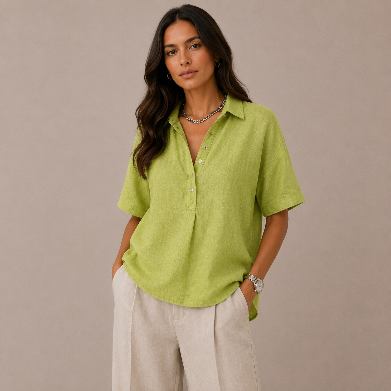 NIRA™ | Blusa elegante con cuello