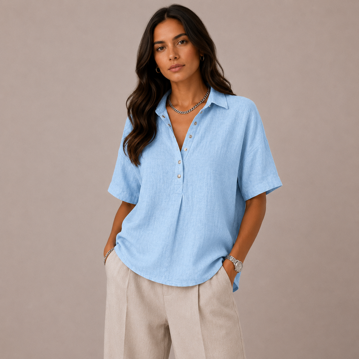 NIRA™ | Blusa elegante con cuello