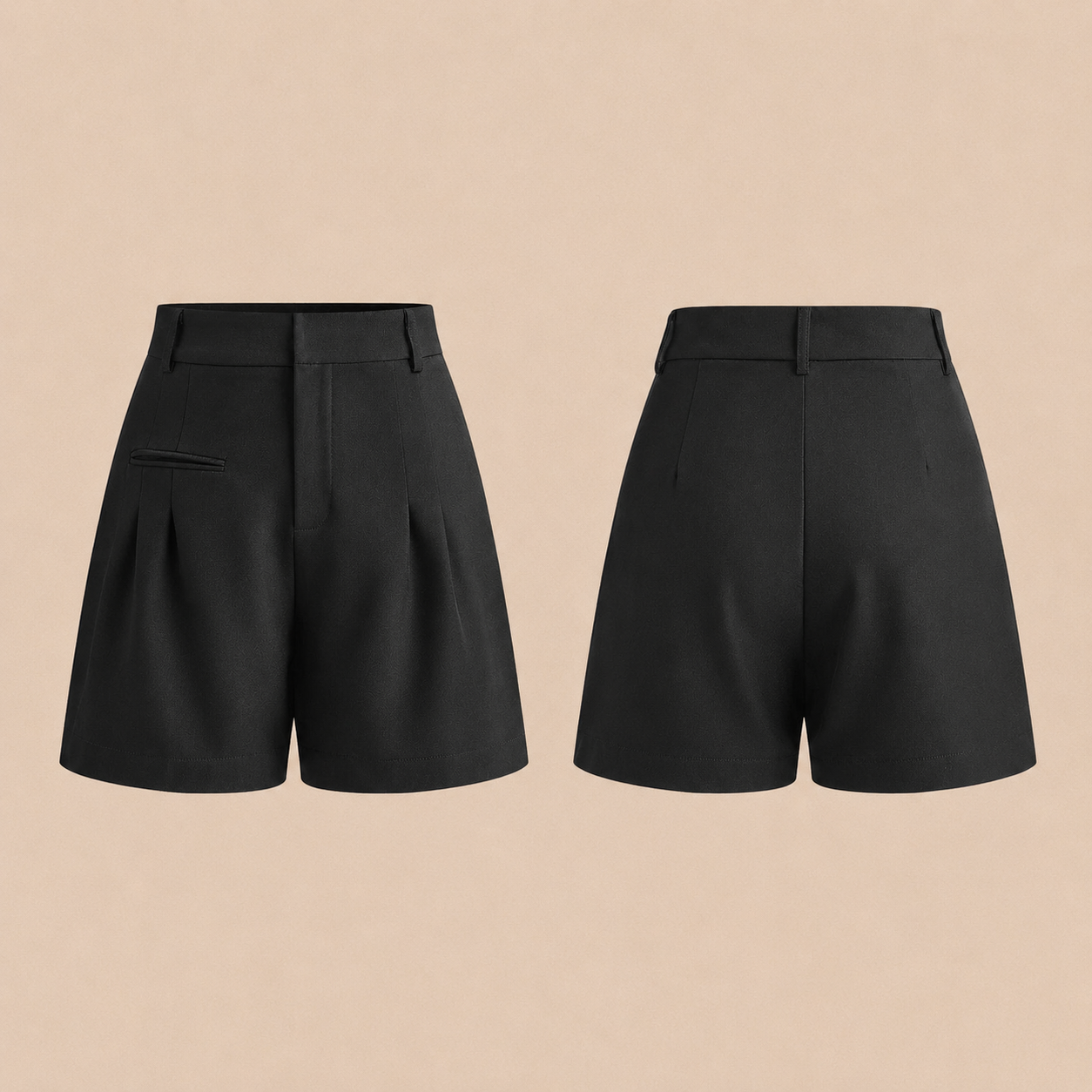 NOVA™ | Shorts semitransparentes de cintura media sin cinturón