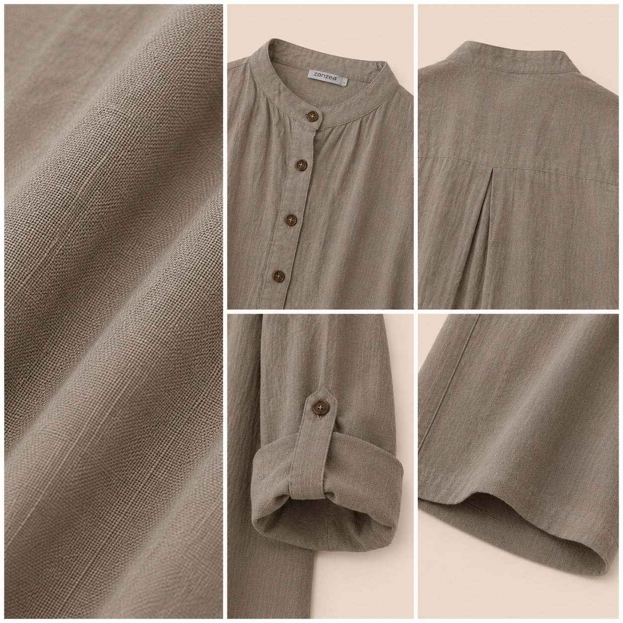 Serena™ | Conjunto de 3 piezas de algodón y lino premium