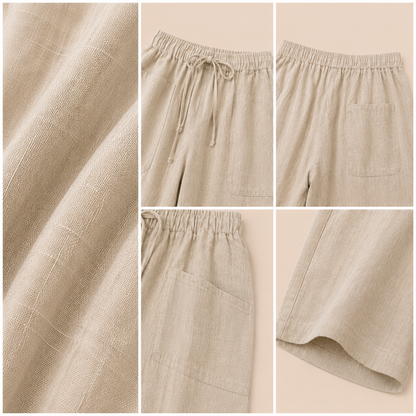 Serena™ | Conjunto de 3 piezas de algodón y lino premium