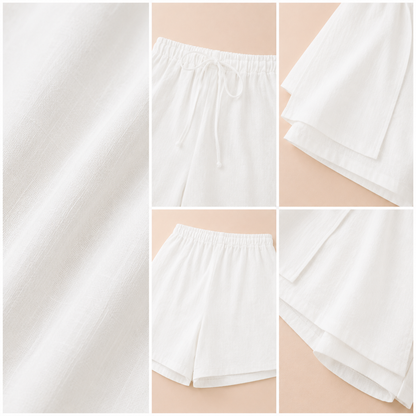 LUNARA™ | Conjunto halter de lino y algodón
