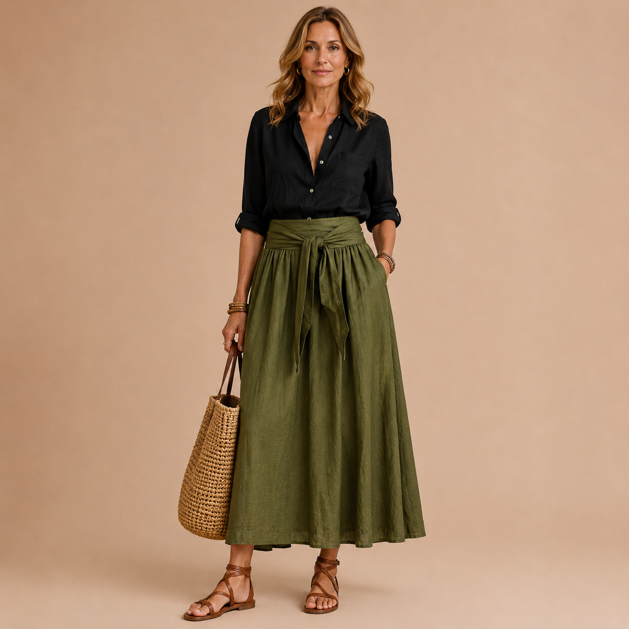 ISABELLA™ | Conjunto de dos piezas: camiseta negra y falda