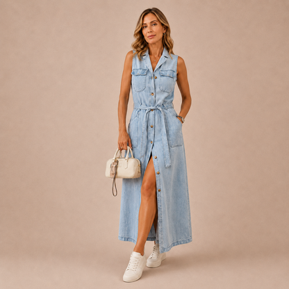 VALENTINA™ | Vestido Largo Vaquero