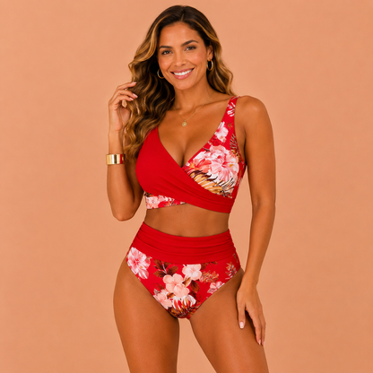CORAL™ | Bikini con estampado floral en contraste