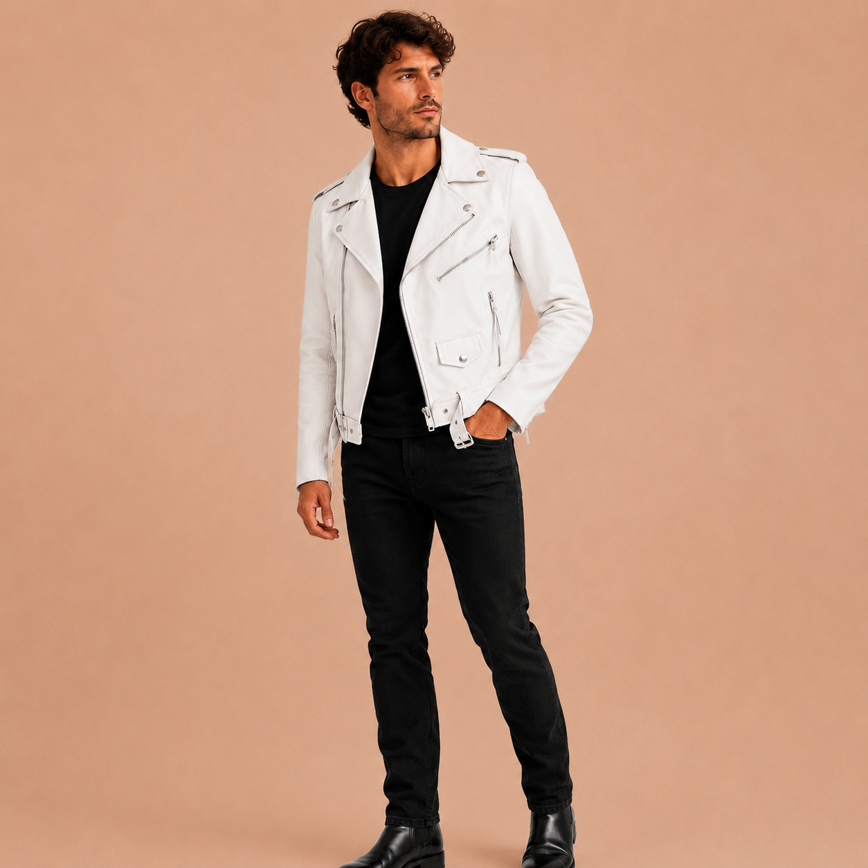 RYDER™ | Chaqueta de cuero clásica biker