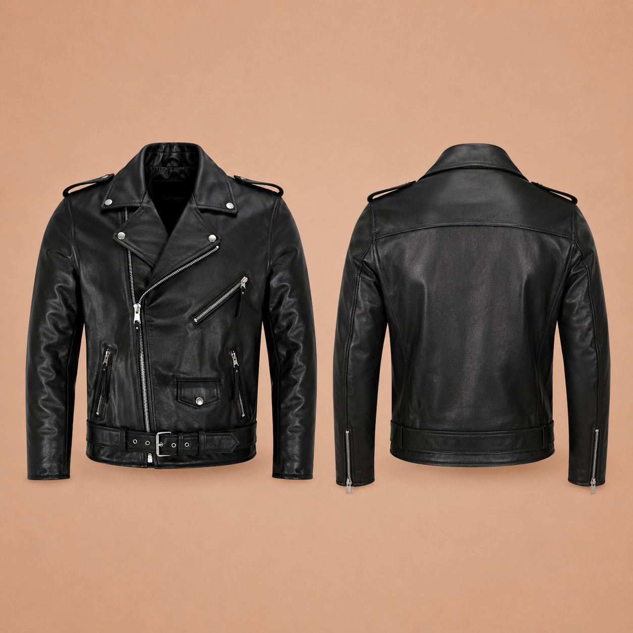 RYDER™ | Chaqueta de cuero clásica biker