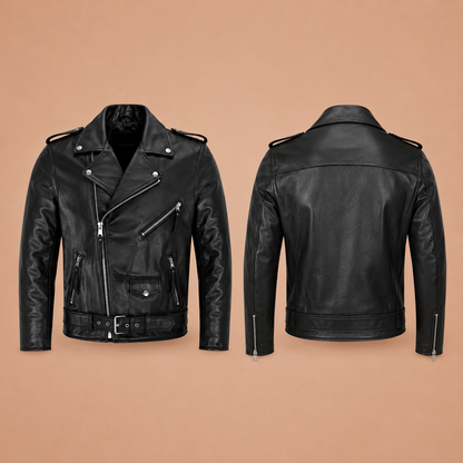 RYDER™ | Chaqueta de cuero clásica biker