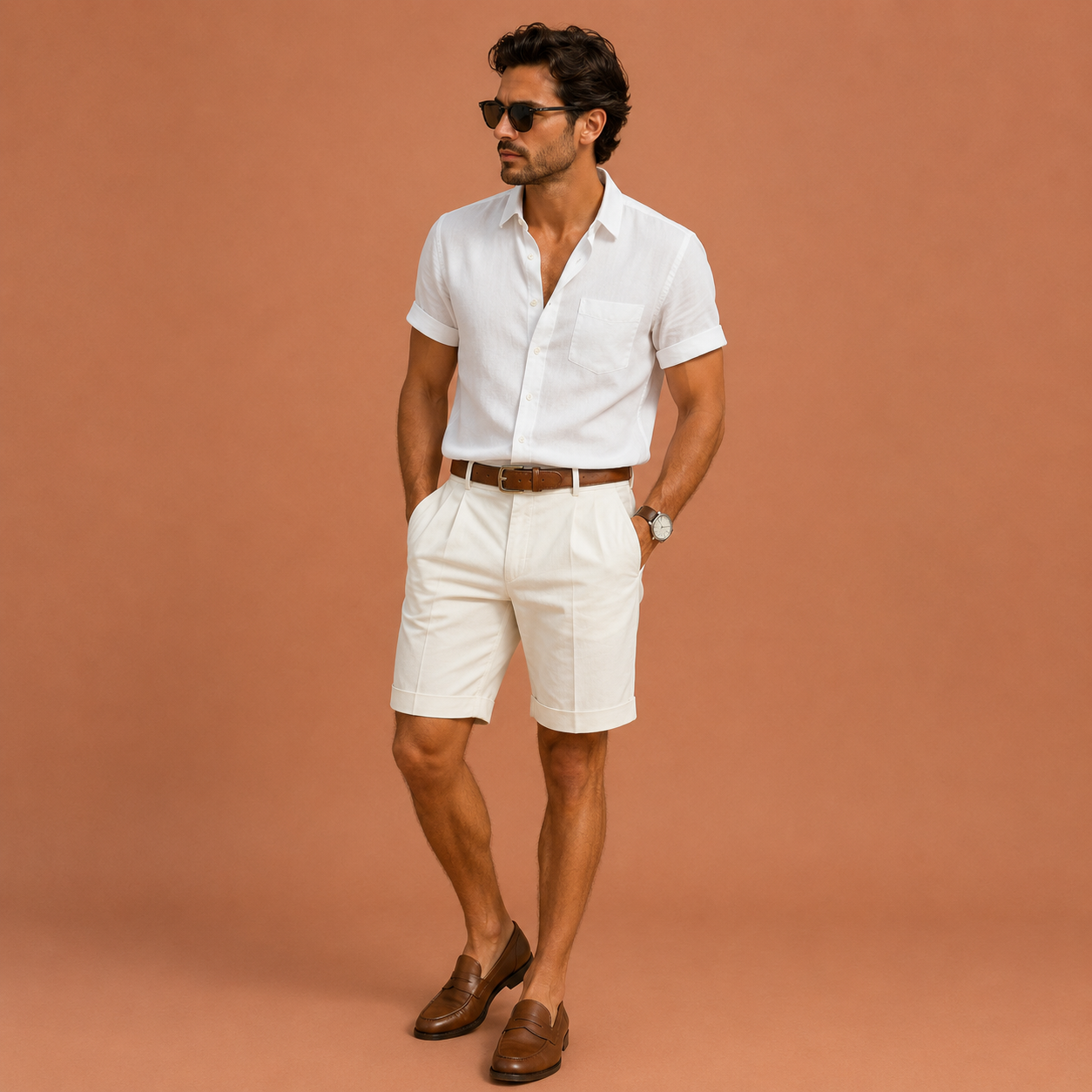 CALVI™ | Bermudas de Verano con Pliegues