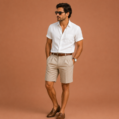 CALVI™ | Bermudas de Verano con Pliegues