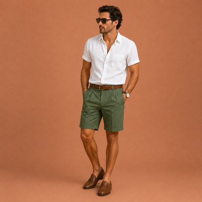 CALVI™ | Bermudas de Verano con Pliegues