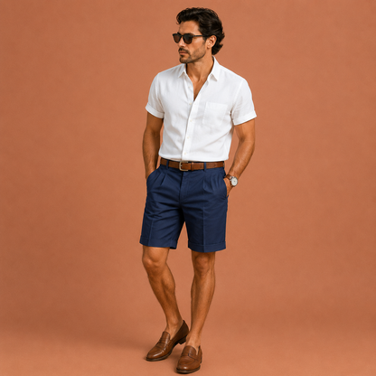 CALVI™ | Bermudas de Verano con Pliegues