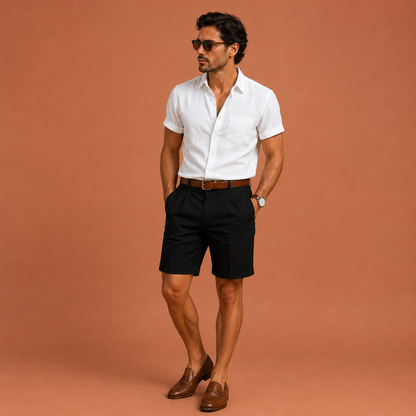 CALVI™ | Bermudas de Verano con Pliegues
