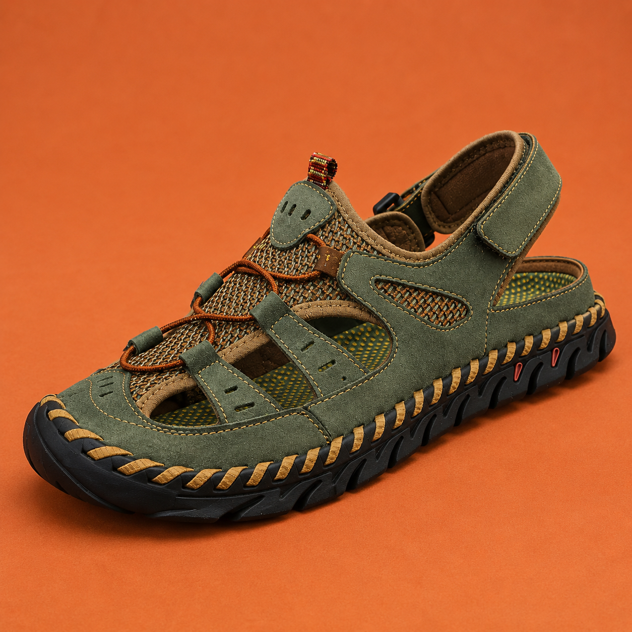 SIERRA™ | Sandalia Trekking de Piel con Puntera Cerrada