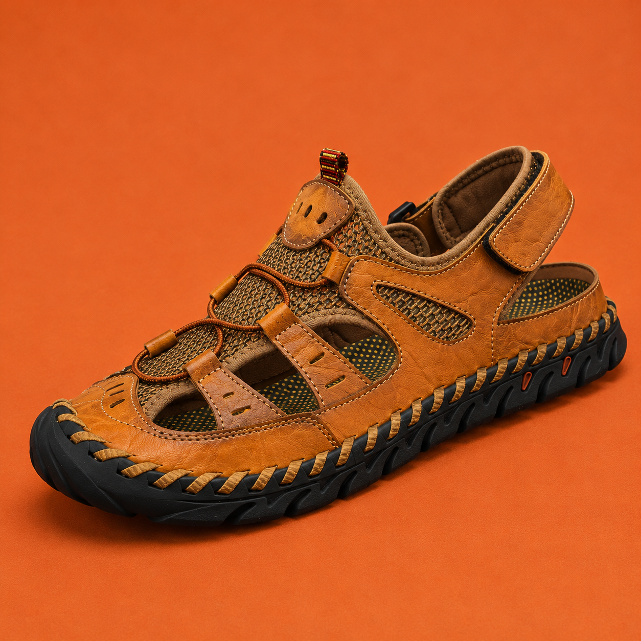 SIERRA™ | Sandalia Trekking de Piel con Puntera Cerrada