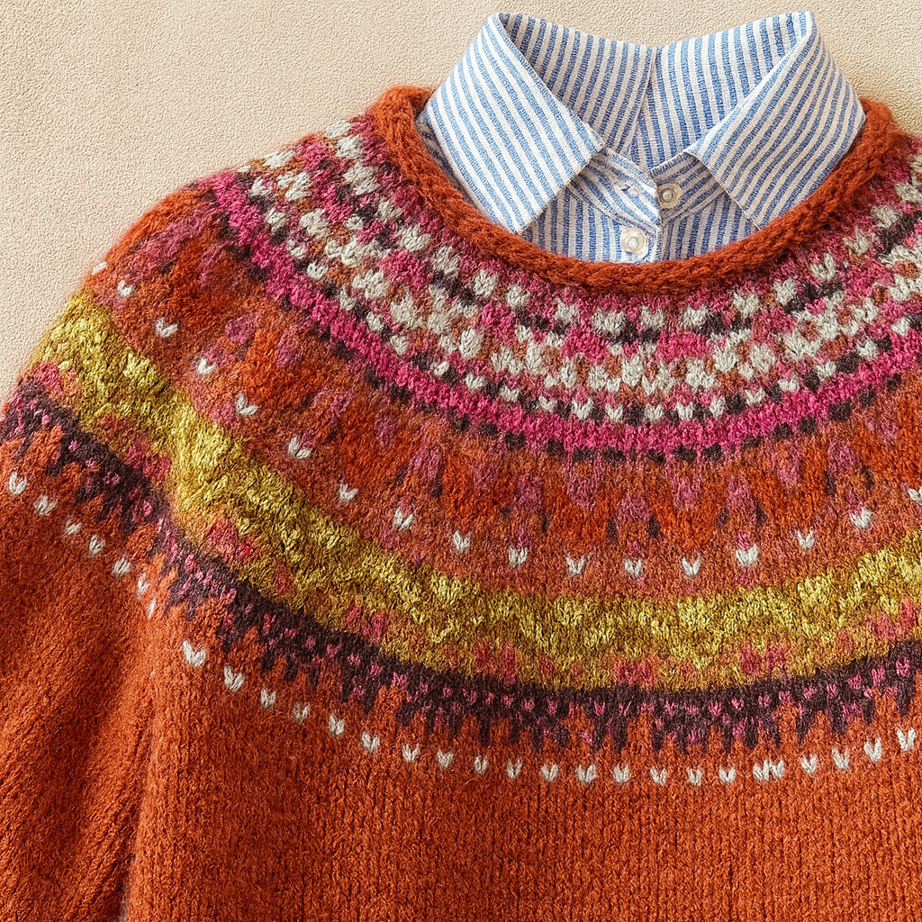 Simona™ | Pull en tricot vintage chic