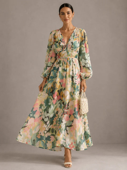 CELINE™ | Vestido Femenino con Estampado Floral