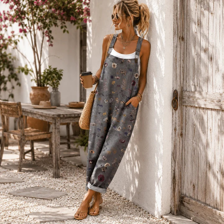 TERESA™ | Mono con Bolsillos de Estilo Bohemio y Estampado Floral