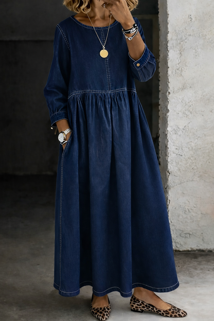 Zephyrelle - Robe longue vintage en denim