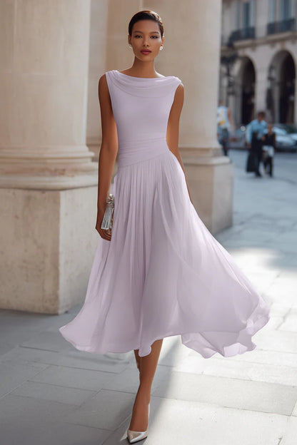 MARTA™ | Vestido Midi Drapeado de Ceremonia