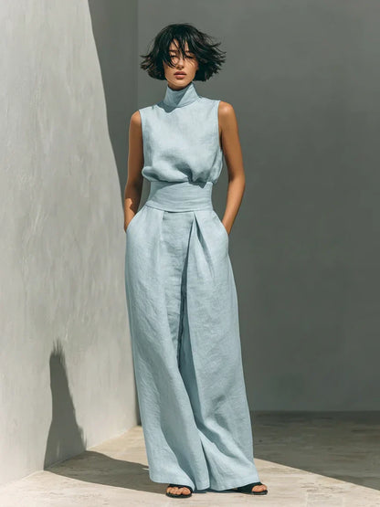 Ensemble élégant Joana en coton et lin