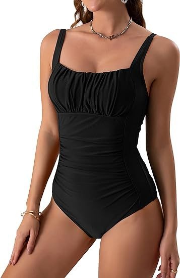 Leona | Tu elegante monokini con control abdominal en negro