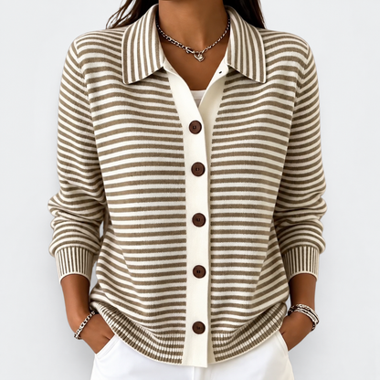 Lesley | Le cardigan rayé