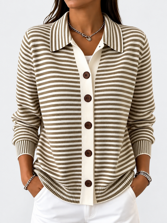 Lesley | Le cardigan rayé