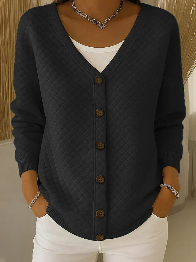 Laverne™ | Cardigan acolchado con botones frontales