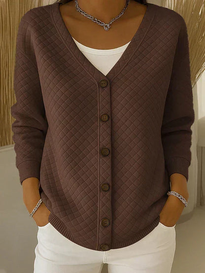 Laverne™ | Cardigan acolchado con botones frontales