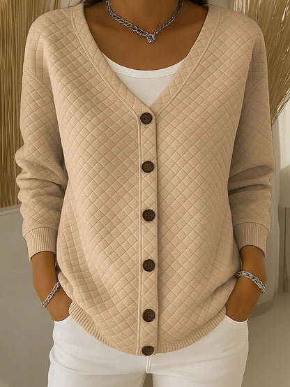 Laverne™ | Cardigan acolchado con botones frontales