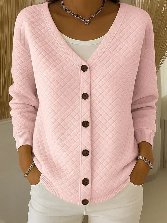 Laverne™ | Cardigan acolchado con botones frontales