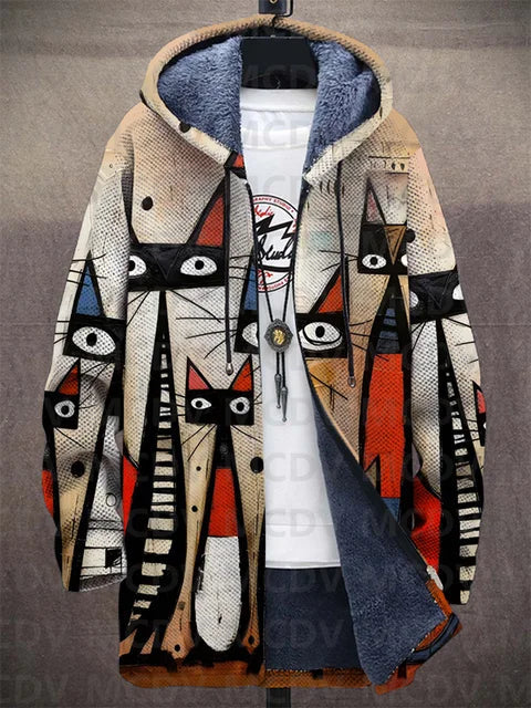 Reuben | Veste à capuche à imprimé artistique