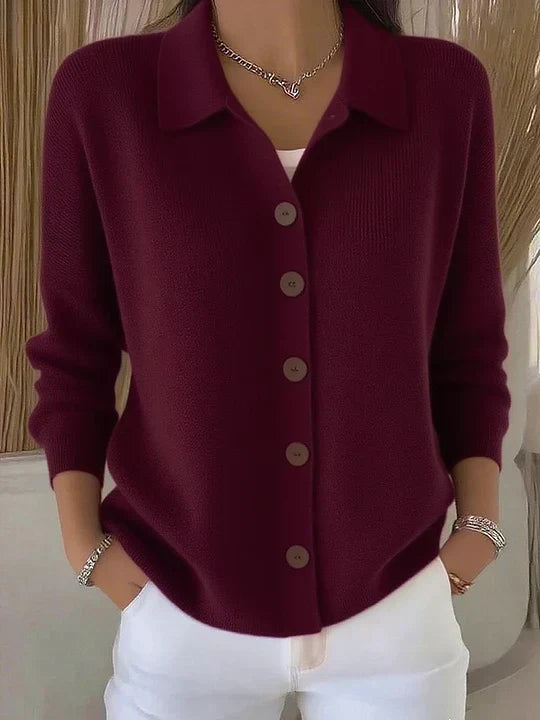 Josephine™ | Cárdigan con cuello y botones frontales