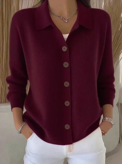 Josephine™ | Cárdigan con cuello y botones frontales