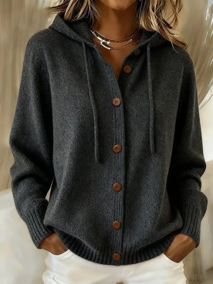 Brenda™ | Cardigan con capucha y botones, cómodo