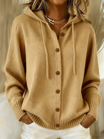Brenda™ | Cardigan con capucha y botones, cómodo