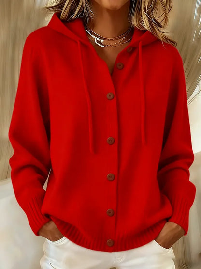 Brenda™ | Cardigan con capucha y botones, cómodo