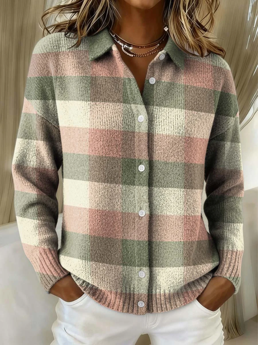 Tawney™ | Cardigan à carreaux pastel